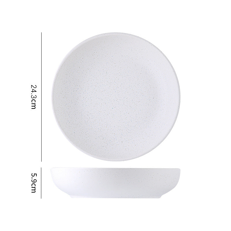 Byron minimalist high-end ceramic bowls, plates, and dishes - creative tableware for hotels, restaurants, and home use - western cuisine steak plates and dessert plates