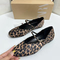 Za2025 new leopard print round toe flats women's shoes french mary jane casual versatile commuter shoes