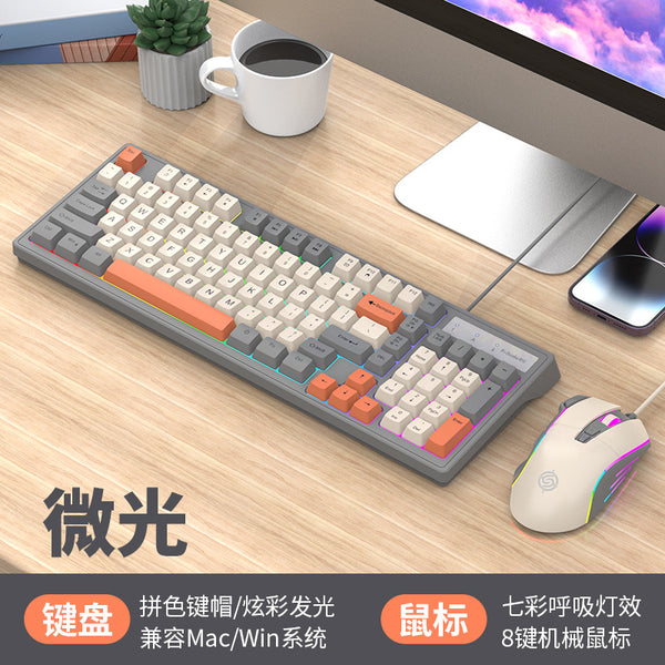 Viper KM800 Wired Gaming Keyboard Mouse Set Mechanical Feel 98 Keys Desktop Notebook
