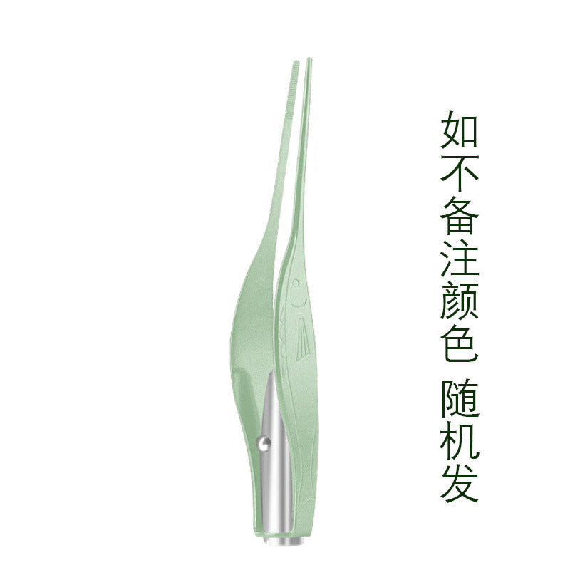 Baby luminous ear spoon ear pick luminous ear tweezers ear digging earwax tweezers tool suit ear picking with light in stock