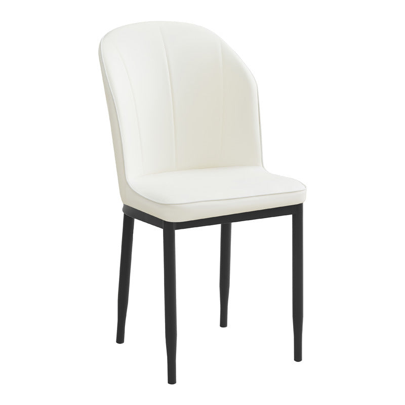 Modern casual back chair leather casual chair restaurant soft bag negotiation chair for home three-line chair dining chair