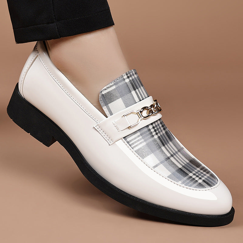 New plus size patent leather casual shoes - european & american style, pointed toe, trendy men's shoes for stylists, business & formal wear