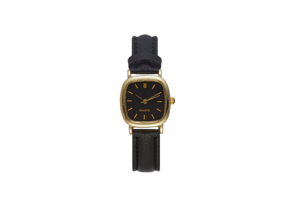 New korean style trendy minimalist retro harajuku fashion quartz leather belt couple watches for students (men & women)