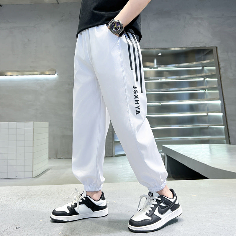 Boys' spring pants: new  styles for mid-to-large children - fashionable spring sport pants, casual sweatpants, trendy for boys