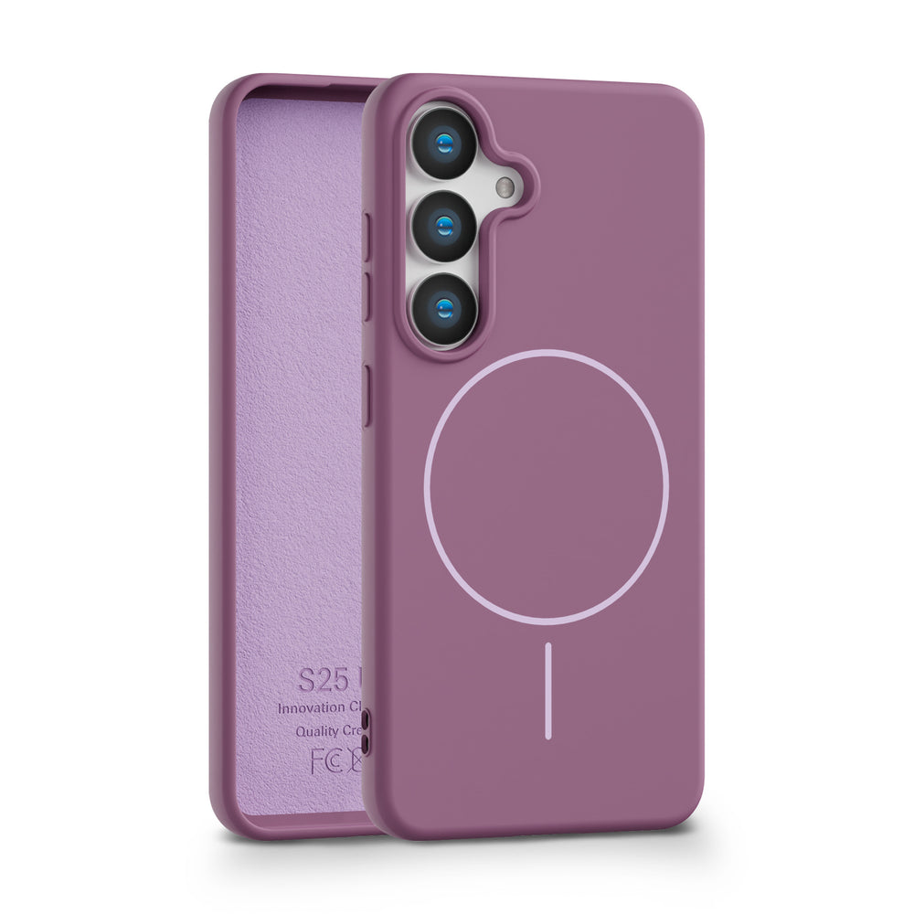 Suitable for three-star pure colorcasual mobile phone case sam star s25 with velvet official tpu frosted magnetic mobile phone case
