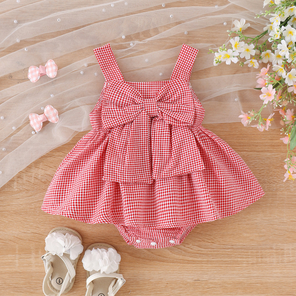 Kids clothing  cross-border new arrivalfashion spring & fallgirl red suspender dress baby children's clothing