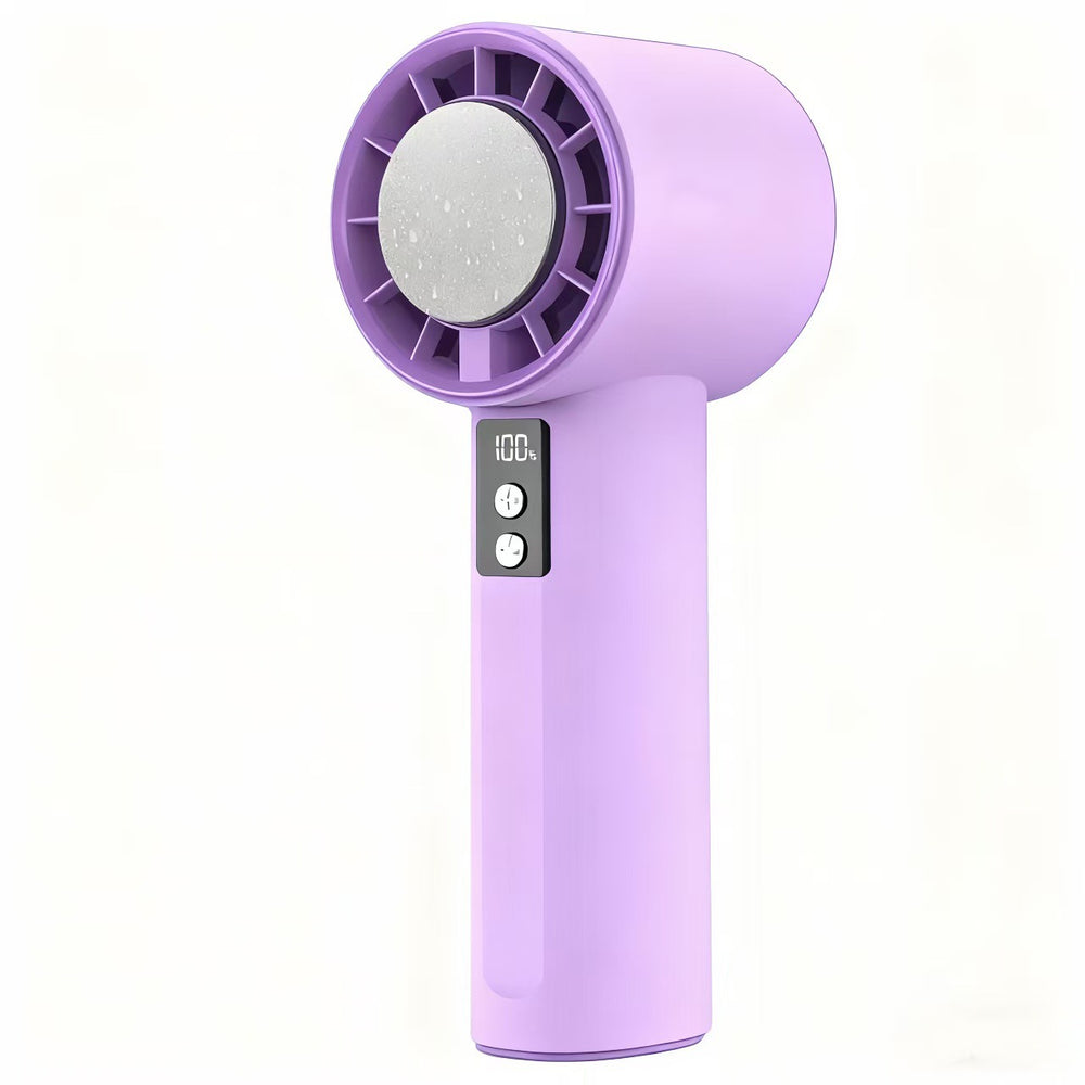 high-speed handheld cooling fan usb rechargeable mini digital display turbine violent high wind small fan s006