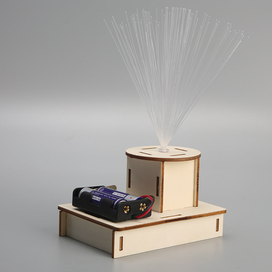 Science and technology small production invention primary school students scientific experiment stem manual work material package colorful fiber optic lamp
