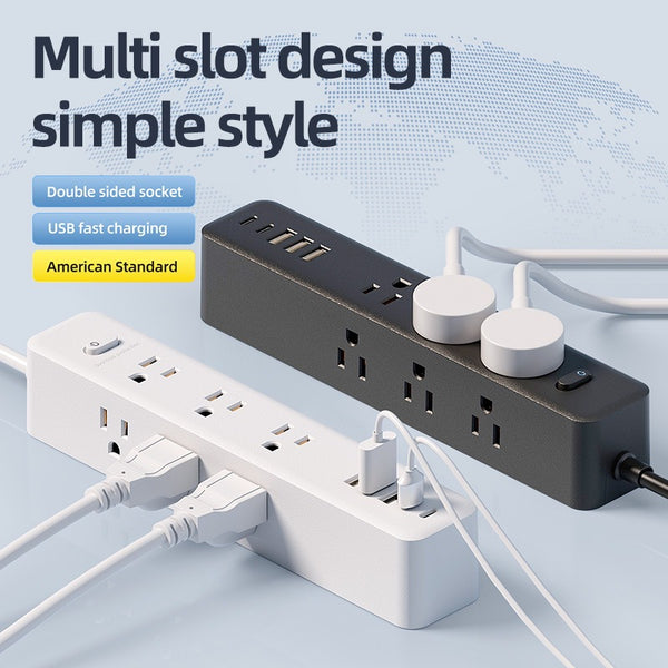 's new US standard usb porous PD fast charging plug-in board with double-sided socket socket extension patch board