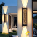 Outdoor waterproof crystal wall light - minimalist modern style for villa courtyards, up and down lighting, outdoor balcony and fence wall sconce