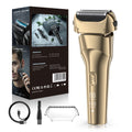 floating 3-blade reciprocating men electric shaver digital display full body washable usb fast charging shaving razor