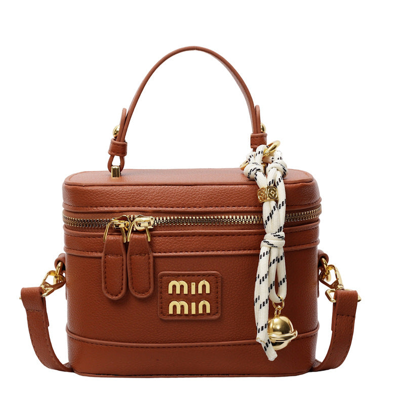 Bag Women's Contrast Color Niche High Texture Box Bag 2025 New Trendy Fashion Versatile Shoulder Bag Casual Messenger Bag