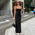 European and american cross-border women's fashion:  summer new arrival - elegant and sexy tie-waist, slim-fit, backless cami dress