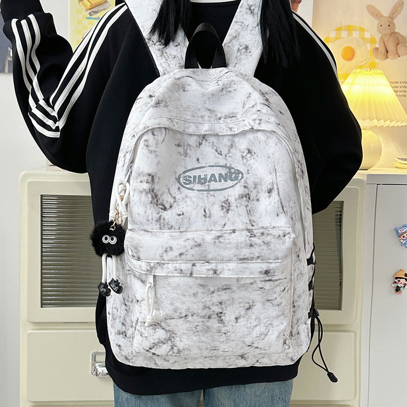School bag, new spring and summer 2025 school season, large capacity, high value, junior and high school students, burden reduction, spine protection backpack
