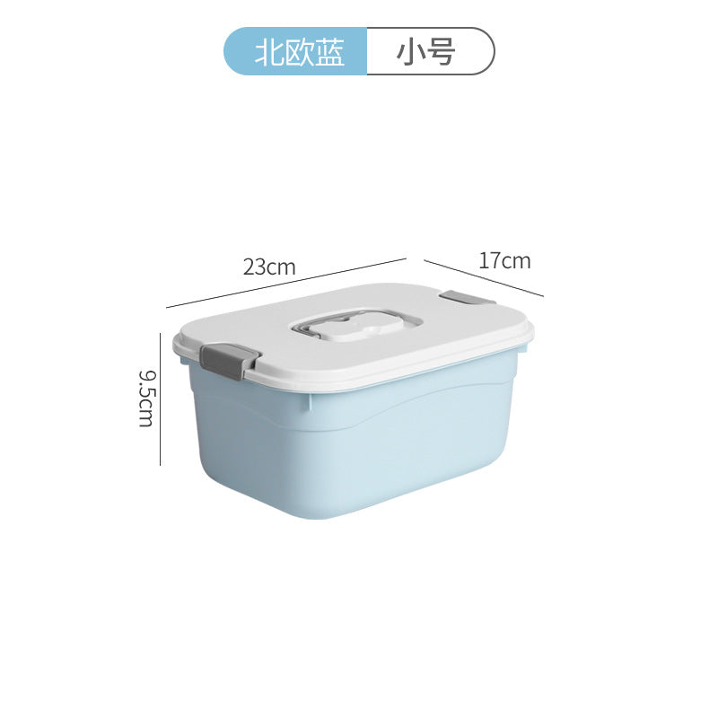 Storage Box Plastic Clothes Organizing Box Covered Portable Storage Box Extra Large Household Toys Snack Storage Box