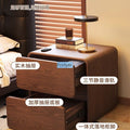 Langyu jia accessible luxury modern casual storage for home bedside cabinet bedroom narrow small ultra small leather leather solid wood