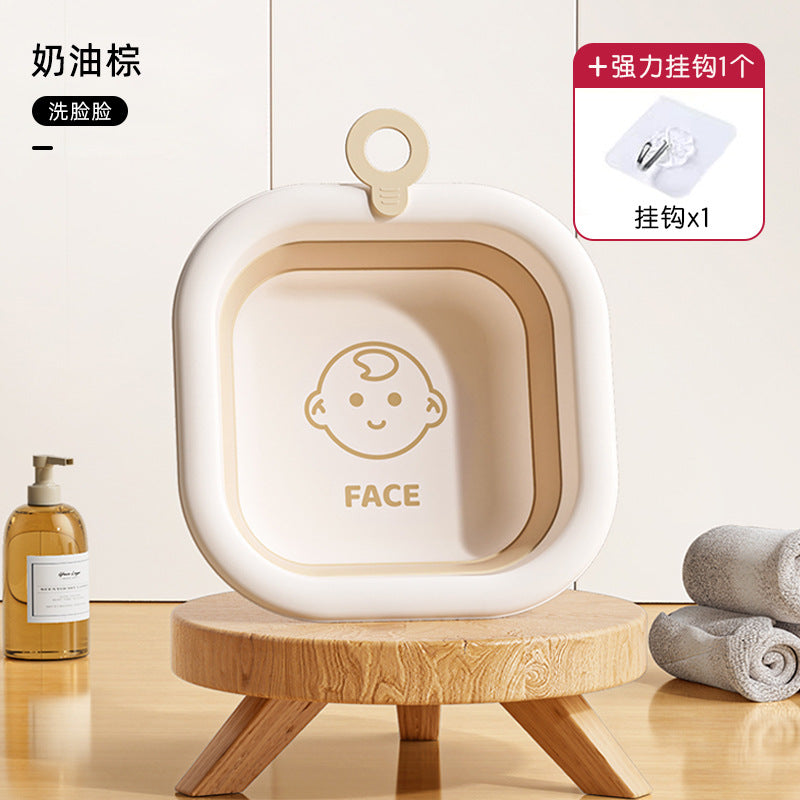 Baby foldable wash basin set - 3 piece portable washbasin for newborns and toddlers