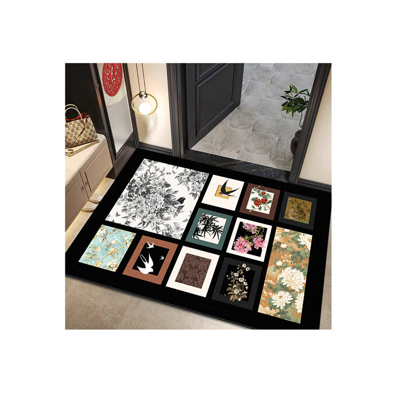 New chinoiserie classical diatom mud floor mat entrance door mat bathroom absorbent quick-drying mat bathroom door non-slip foot mat