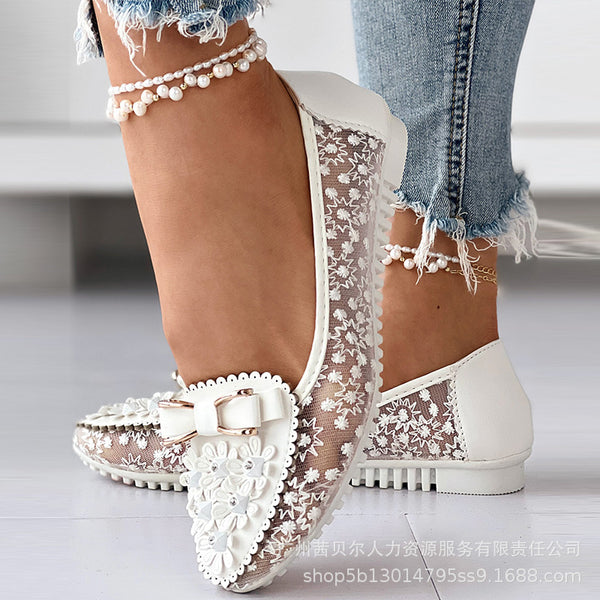 LZT6637 new single shoes women's Doudou shoes women's leather shoes soft sole non-slip casual women's single shoes wholesale