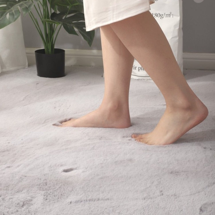 Ins style imitation rabbit fur carpet living room coffee table full floor mat bedroom bedside blanket machine washable stuffed bay window floor mat