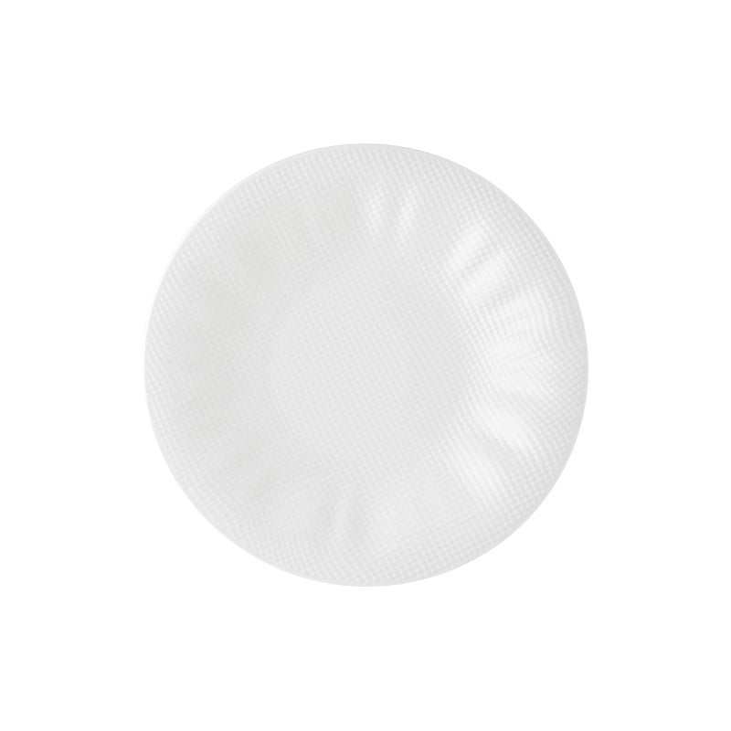 Minimalist white dinnerware restaurant hotel unique creative high-value plating dessert pastry western food plate steak plate