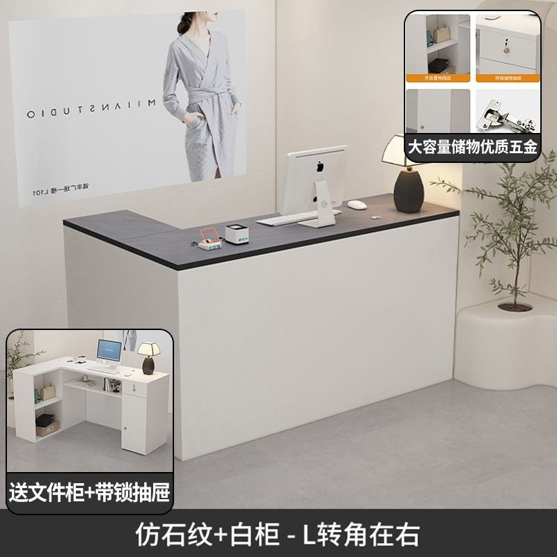 Clothing store small front desk cashier company bar table beauty salon reception counter computer desk office desk