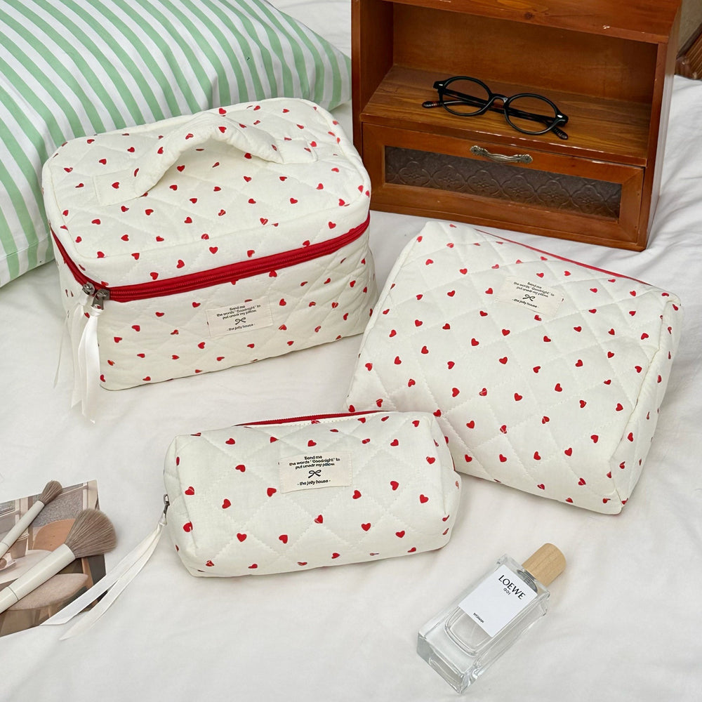Rustic floral makeup bag - large capacity cosmetic organizer, portable handheld toiletry bag, makeup pouch for students