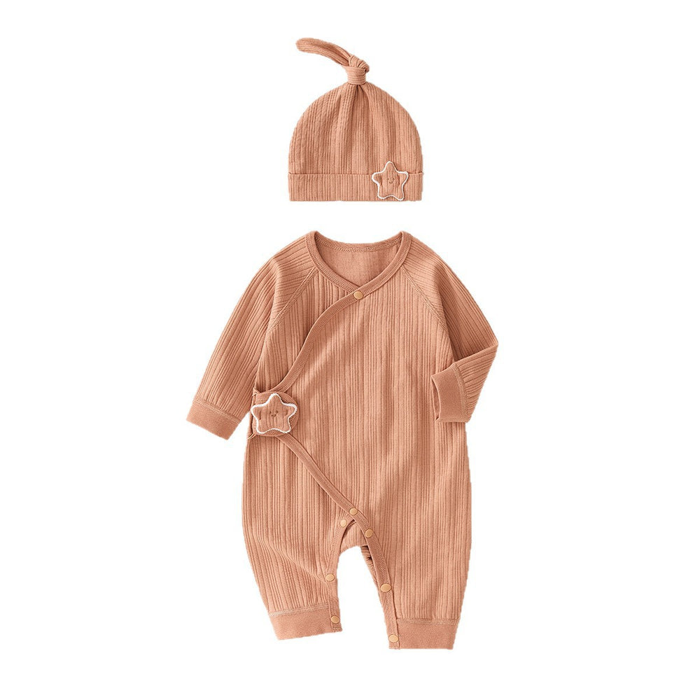 Babibele butterfly romper - premium cotton bodysuit for newborns & infants (spring/autumn) - includes hat