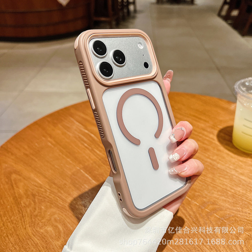 Cool three-in-one magnetic anti-slip edge strip suitable for iphone 17promax mobile phone case apple 11 anti-fall case 13