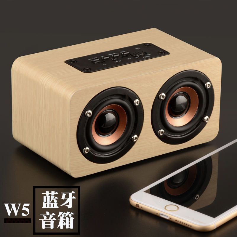 Wooden bluetooth speaker - high volume, high power, multifunctional, desktop, outdoor, home use, wireless bluetooth audio subwoofer