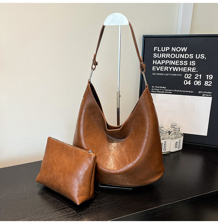 New arrival large-capacity mother-in-law bag sense of designfall and winterbest sellingcasualfashion shoulder bagaccessible luxury texture tote bag