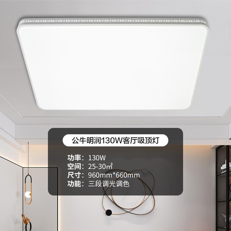 Bull Mingrun ceiling light living room bedroom light rectangular round Nordic style simple modern whole house LED lighting