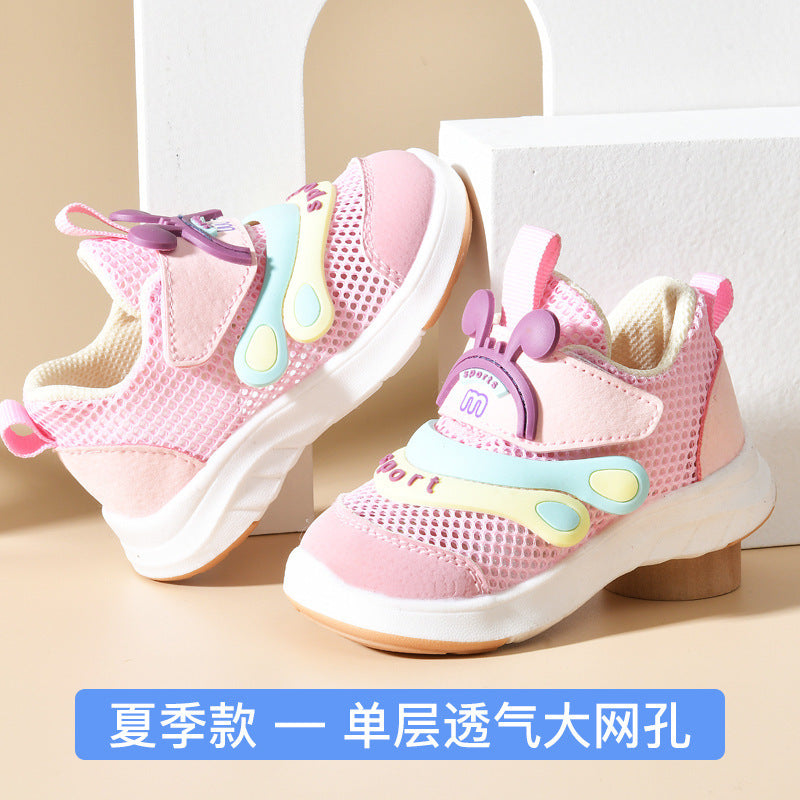 Baby sandals boys summer toddler shoes 0-1-2 years old infant anti-slip soft sole mesh shoes functional shoes for girls