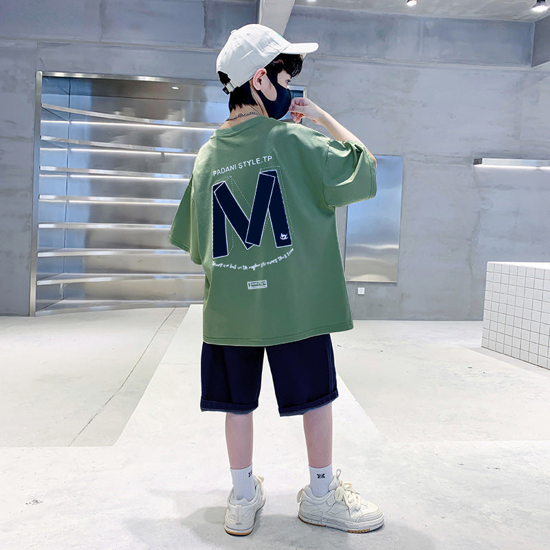 Boys' summer outfit set -  new arrival: stylish and trendy kids' summer clothing, short-sleeve, popular, handsome, and fashionable for boys
