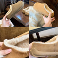 Small potatoes snow boots women's fall and winterfleece-lined furry shoes heattech slip-on half-slippers cotton shoes outwear mule birkenstock shoes