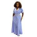 European and american cross-border women's fashion:  summer new arrival - color block, single-breasted, tie-waist, short-sleeve shirt dress