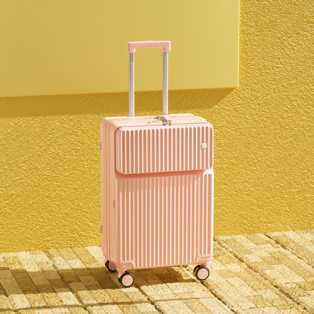 2025 new suitcase front open password box simple boarding large capacity durable high value suitcase