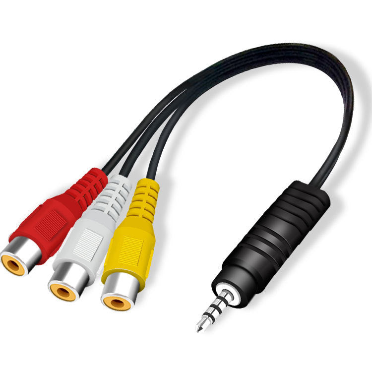 Applicable to rca TV audio & video av cable 3.5mm to 3 lotus female mouth adapter one point three composite music box