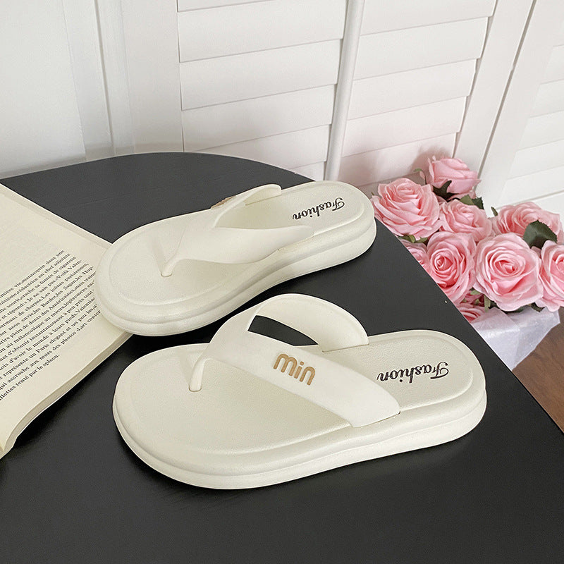 2026 new cross-border hot-selling thong sandals for women - summer outdoor fashion thick-soled flip-flops beach slippers