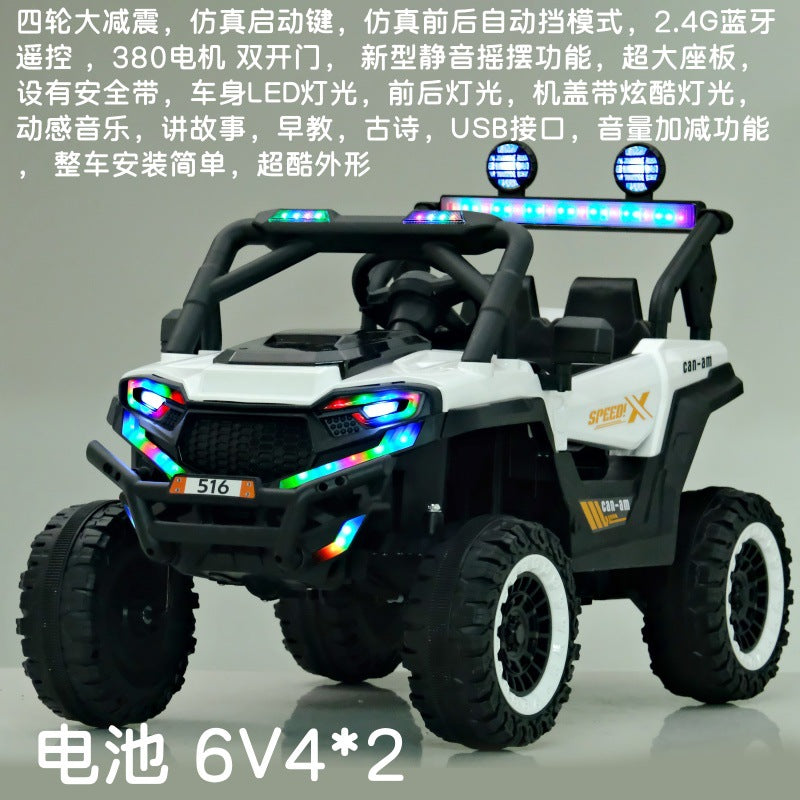 New electric four-wheeled baby children's off-road car enlarged off-road vehicle double seat remote control toy off-road vehicle