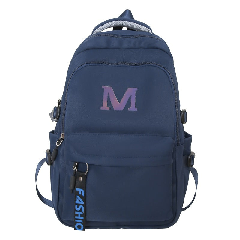New large-capacity night reflective backpack, junior high school and high school students schoolbag waterproof, wear-resistant and lightweight computer bag