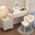 Yisilunno cream style dressing table modern casual storage cabinet bedside table all-in-one desk retractable makeup table