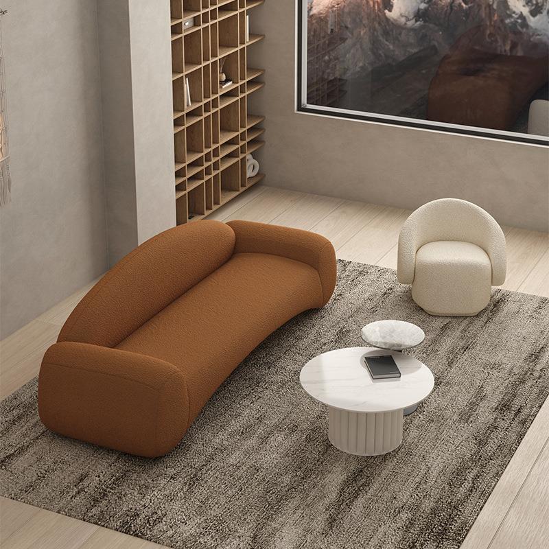 Cashmere sofa casualaccessible luxury small apartment designer curved casual clothing modern for home solid wood