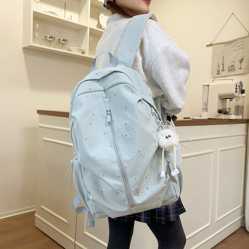 2026 spring new arrival: stylish and sweet starry school backpack for students - perfect for middle and high school, casual daypack