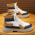 Boots for men 2025new arrivalspring high-top thick sole heightening british style work boots men's motorcycle casual trendy shoes