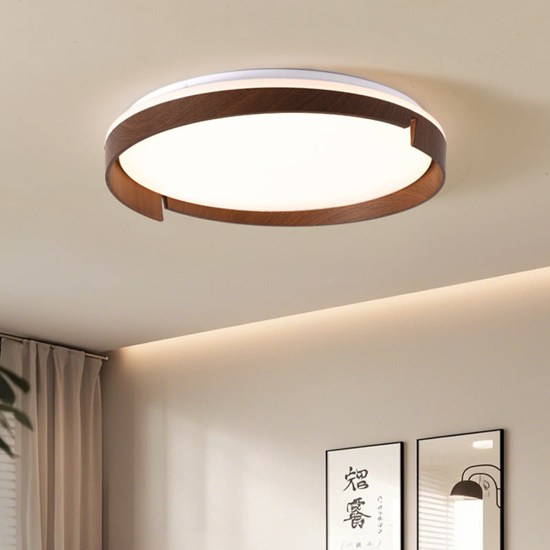 Bedroom light Ceiling light New medieval walnut creative modern simple and bright children's room lighting E