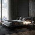 Italian onda bed designer - trending luxury 1.8m double genuine leather italian comfort leather art gentleman's grand bed