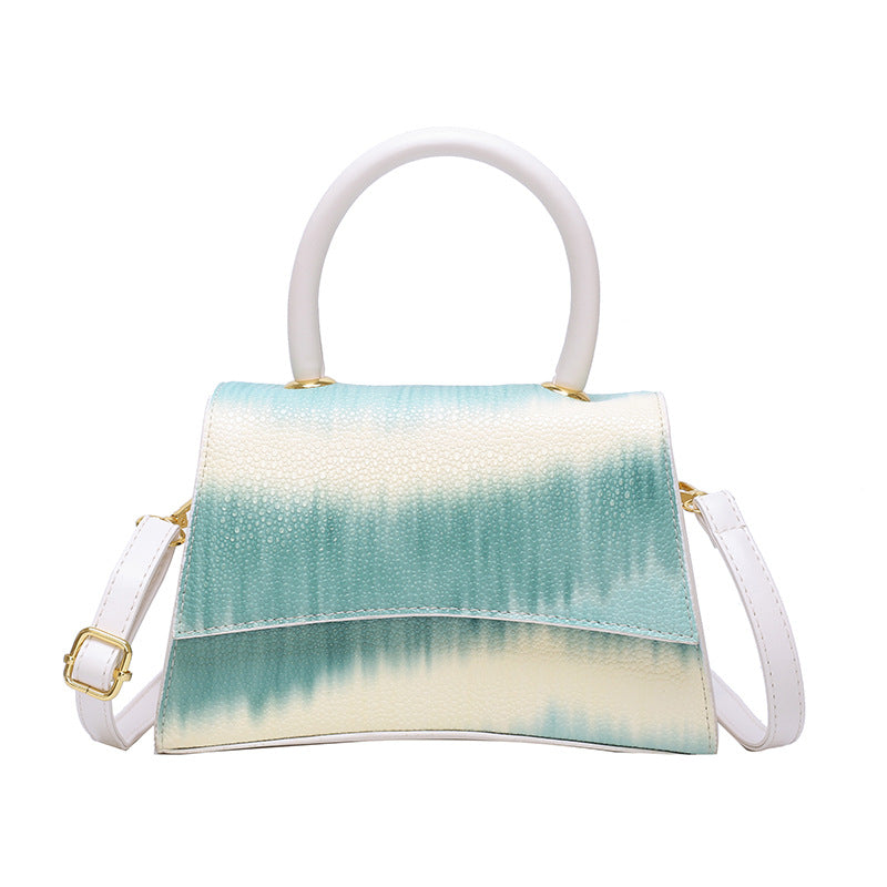 Crossbody popular bag women's fashionstylish shoulder dinner bag tie-dye 2024new arrivaltrendypatchwork colorful satchel bag