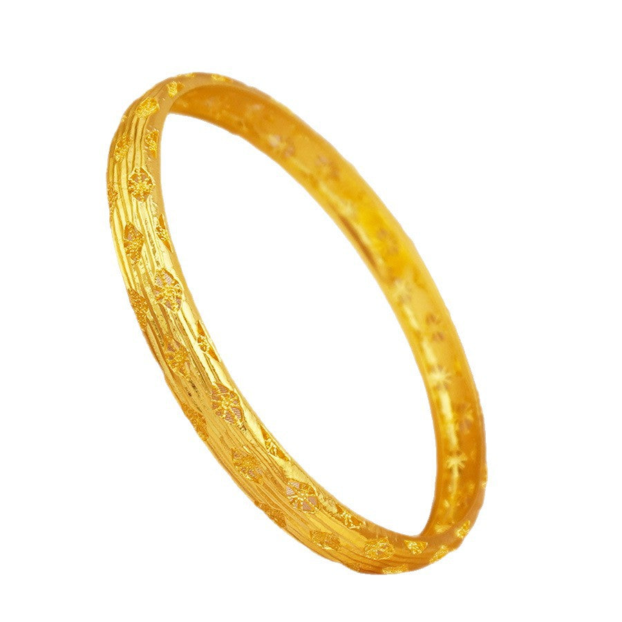 Wholesale 24k gold plated bangle dubai wedding indian nigerian women's bridal gold bangle jewelry wholesale