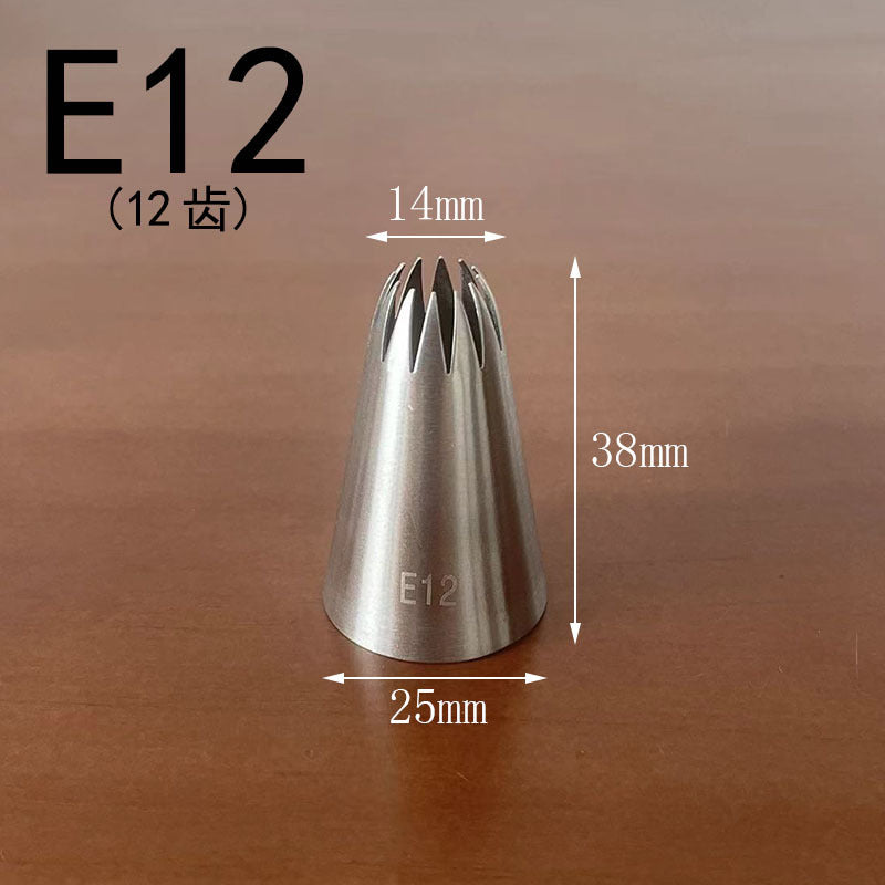 Medium decorating nozzle 1m#2d# seamless 304 stainless steel cream cake baking decorating tool in stock wholesale